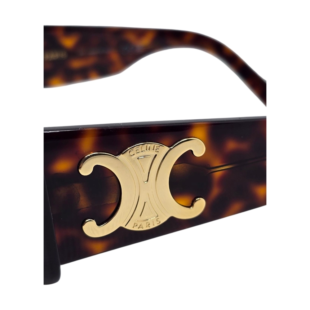 Celine Brown And Black Rectangular Sunglasses - image 4